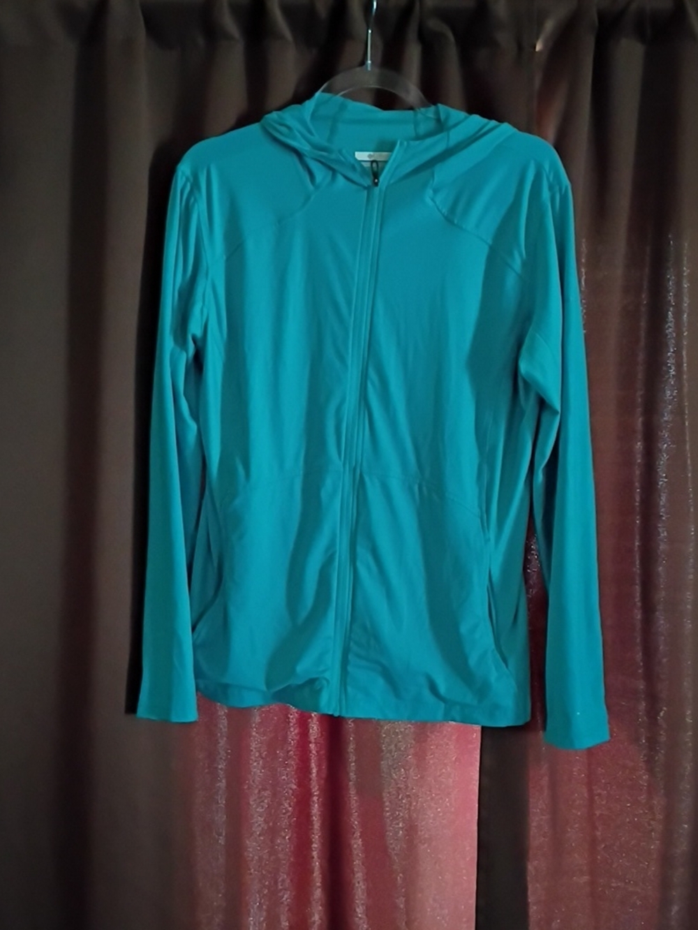 Columbia Teal Hooded Full-Zip Active Jacket